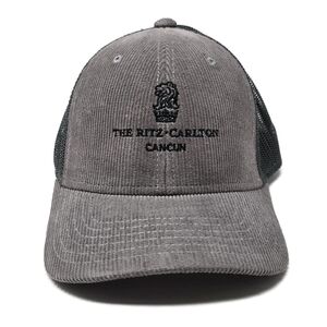 The Ritz Carlton Cancun Corduroy Snapback Trucker Hat Dark Gray